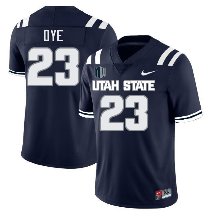 Utah State Aggies #23 Devin Dye College Football Jerseys Stitched Sale-Navy